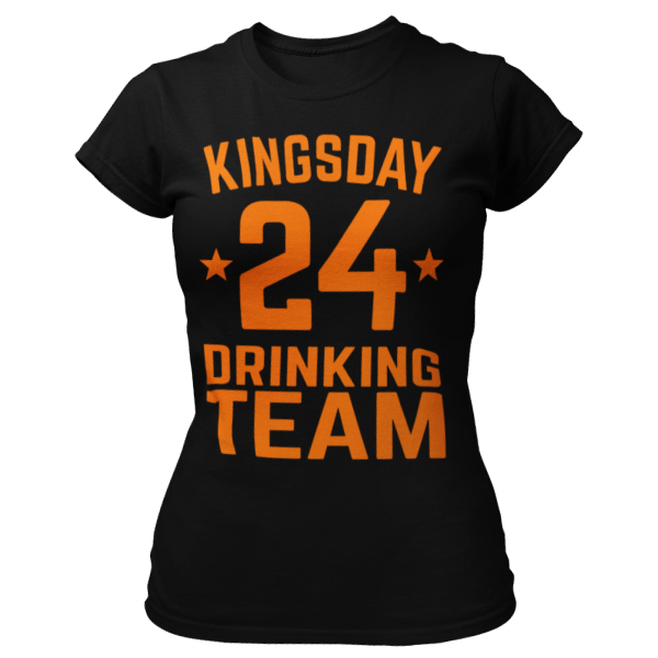 Kingsday Drinking Team Shirt Zwart Dames