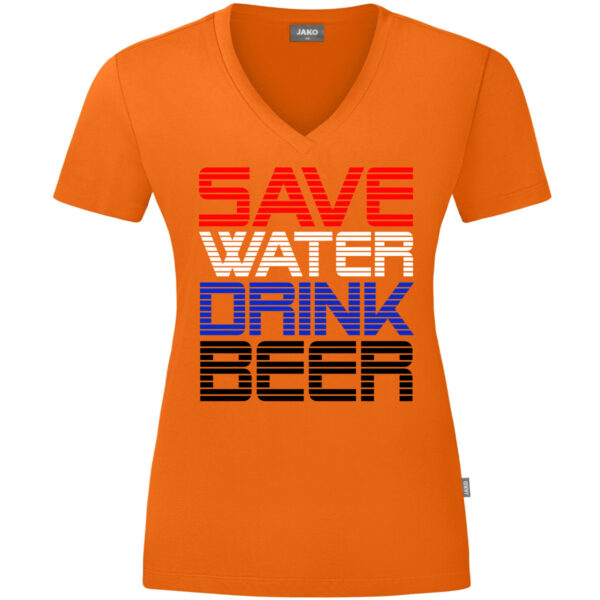 SAVE WATER DRINK BEER T-SHIRT DAMES