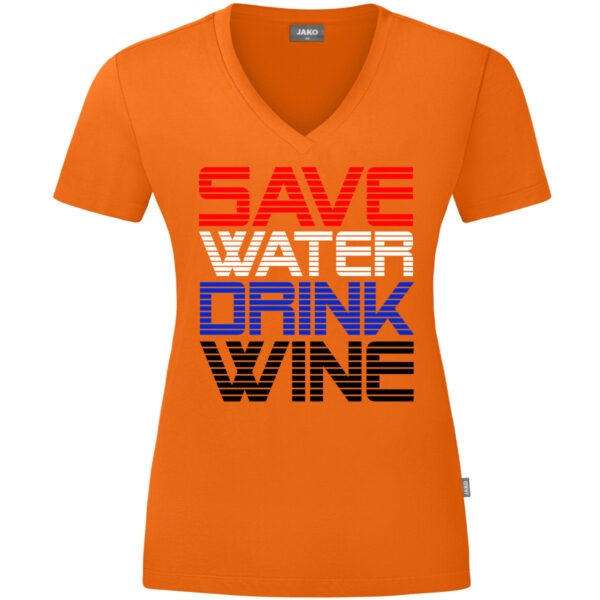 SAVE WATER DRINK WINE T-SHIRT DAMES