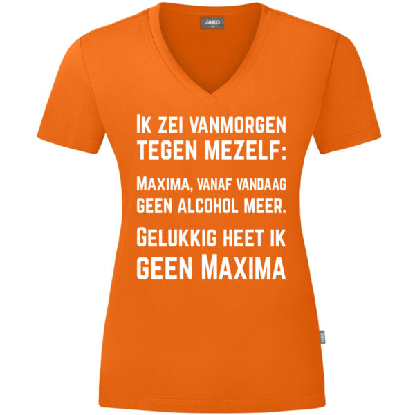 Geen Alcohol Maxima Koningsdag T-shirt