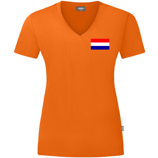 NL Vlag Oranje T-Shirt Dames Koningsdag