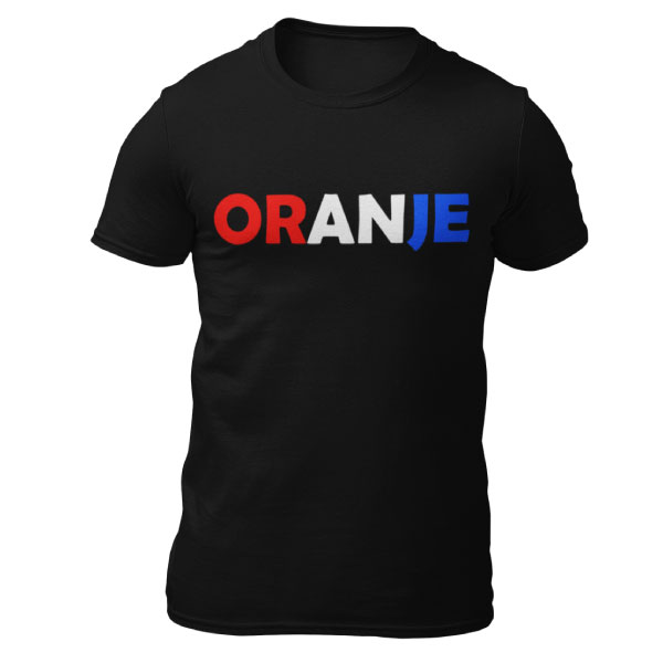 Oranje T-Shirt Zwart