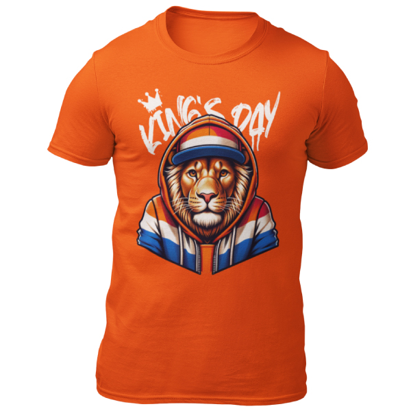 Kingsday Lion Heren Koningsdag T-Shirt