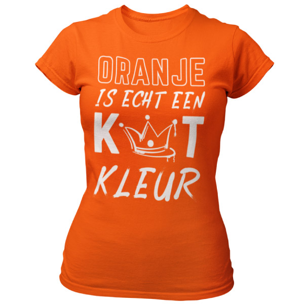 Oranje Is Echt Een Kut Kleur T-Shirt Dames